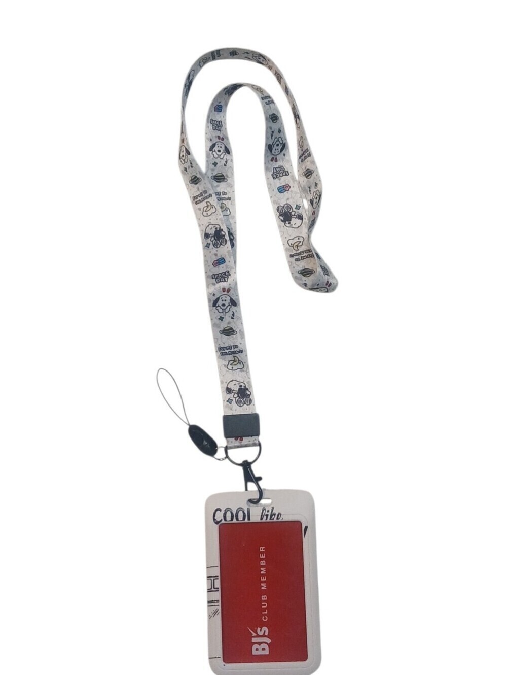Peanuts -Last One NWT, Joe Cool & Woodstock  Lanyard, Adjustable Strap, See Thru - Picture 8 of 9